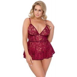 Babydoll & Slip im Set - Cottelli Curves