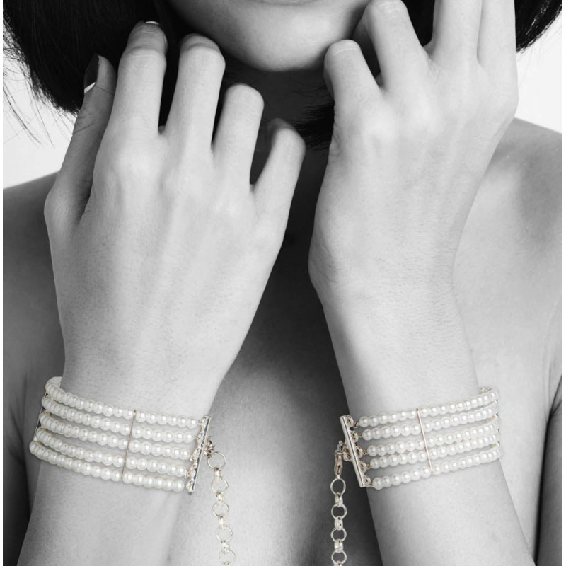 Plaisir Nacre - Handschellen aus Perlen - Bijoux Indiscrets