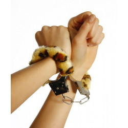 Plüsch-Handschellen - Leopard