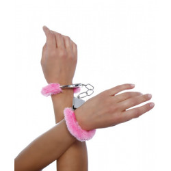 Plüsch-Handschellen - Rosa