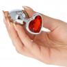 Anal Plug aus Aluminium (6cm) - Mit Herzform auf der Unterseite