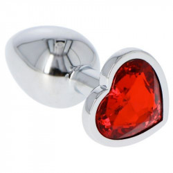 Anal Plug aus Aluminium (6cm) - Mit Herzform auf der Unterseite