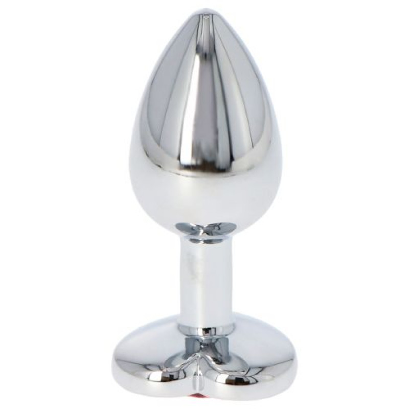 Anal Plug aus Aluminium (6cm) - Mit Herzform auf der Unterseite