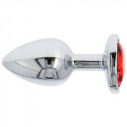 Anal Plug aus Aluminium (6cm) - Mit Herzform auf der Unterseite