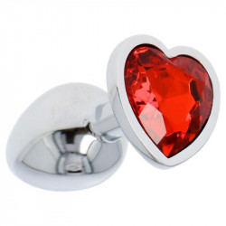 Anal Plug aus Aluminium (6cm) - Mit Herzform auf der Unterseite