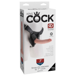 Harness mit herausnehmbarem 7“ Dildo - King Cock