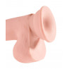 7,5“ Gefühlsechter Naturdildo mit Hoden - King Cock Plus