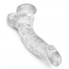 7,5“ Transparenter Naturdildo mit Hoden - King Cock Clear