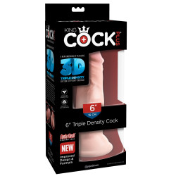 6“ Gefühlsechter Naturdildo - King Cock Plus