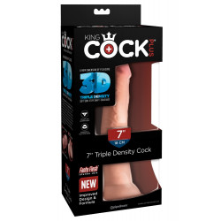 7“ Gefühlsechter Naturdildo - King Cock Plus