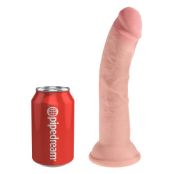 8“ Gefühlsechter Naturdildo - King Cock Plus