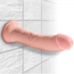 8“ Gefühlsechter Naturdildo - King Cock Plus