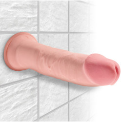 9“ Gefühlsechter Naturdildo - King Cock Plus