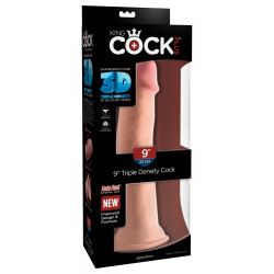 9“ Gefühlsechter Naturdildo - King Cock Plus