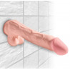 12“ Gefühlsechter Naturdildo mit Hoden - King Cock Plus