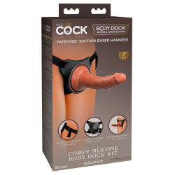 Komfort-Umschnallgurt mit 7“ Dildo - King Cock Elite