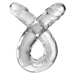 Transparenter Doppeldildo - King Cock Clear