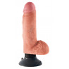 7“ Vibrating Cock mit Hoden - King Cock