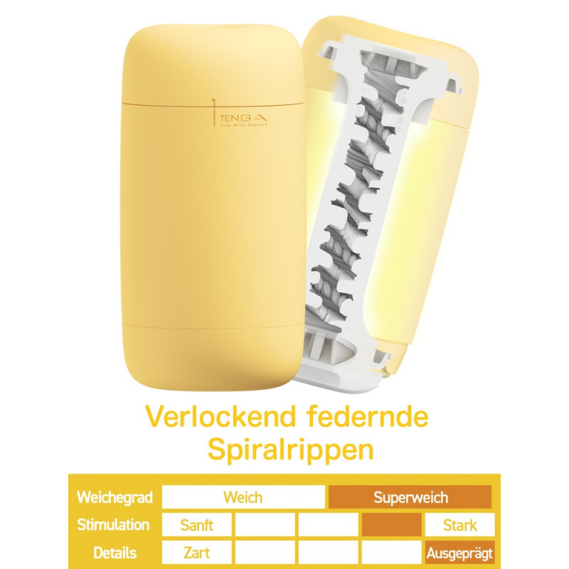 Tenga Puffy Custard Yellow Masturbator