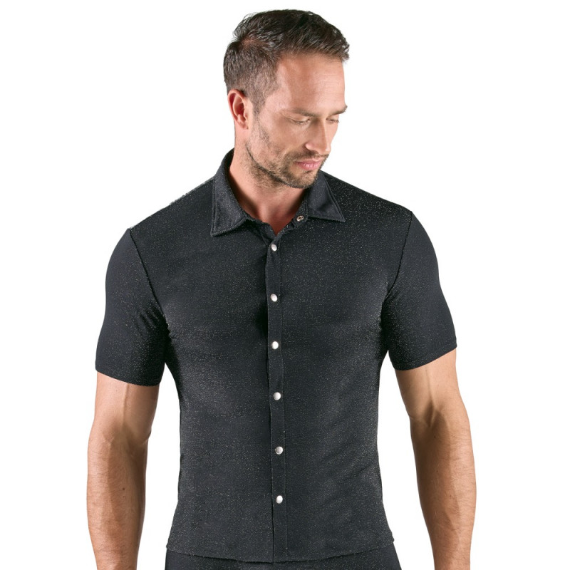 Kurzarm Hemd Lurex-Look