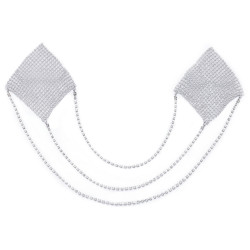 Brustschmuck schillernde Glitzer-Rauten