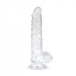 Jelly Dildo mit Hoden - 13,5 cm