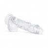 Jelly Dildo mit Hoden - 13,5 cm