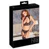 Ouvert-Set mit Top & Straps-Slip
