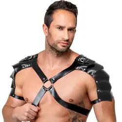 Schwarze Bondage-Harness aus Leder für Damen und Herren – Ansicht Kategorie Bondage Harness